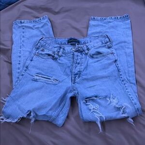 Aeropostale Light Blue Distressed Women Jeans